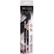 Set 2 pensule de machiaj pentru sprancene Golden Touch Duo, 38679, Top Choice