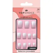 Set 24 unghii artificiale Ombre, roz, Top Choice, 78446