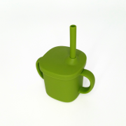 Cana cu pai si capac din silicon, Coccorito, Green