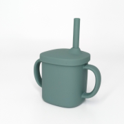 Cana cu pai si capac din silicon, Coccorito, Mint