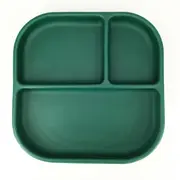 Farfurie patrata din silicon compartimentata, Coccorito, Dark Green