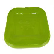 Farfurie patrata din silicon compartimentata, Coccorito, Green