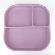 Farfurie patrata din silicon compartimentata, Coccorito, Lila