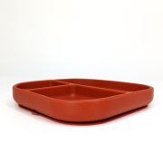 Farfurie patrata din silicon compartimentata, Coccorito, Red