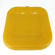 Farfurie patrata din silicon compartimentata, Coccorito, Yellow