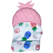 Manusa pentru dentitie din silicon - ananas roz