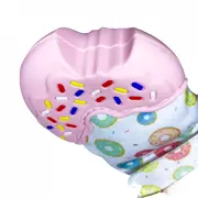 Manusa pentru dentitie din silicon - prajitura roz