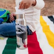 Termos ingust cu capac Sport Kid Classic, 355 ml, Klean Kanteen, Mr Shark