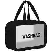 Gentuta cosmetica impermeabila, unisex, WashBag Top Choice 99328, negru