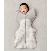 Love to Dream sac de dormit pentru infasat Swaddle Up, alb - gri, S, 3.5-6kg, 2.5 TOG