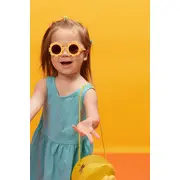 Ochelari de soare copii, ultraflexibili,  Babiators, Sweet Sunflower, lentile amber, 0-2 ani