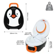 Olita portabila cu capac si maner My Carry Potty, Pinguin