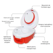 Olita portabila cu capac si maner My Carry Potty, Vulpe
