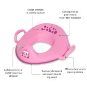 Reductor cu manere pentru toaleta, My Trainer Seat, Dragon roz