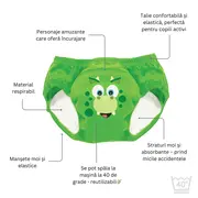 Set de 3 chilotei de antrenament la olita My Little Training Pants, 2-3 ani, Dino