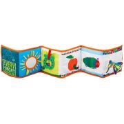 Jucarie textila Tiny & Very Hungry Caterpillar cu doua fete pentru dezvoltare senzoriala