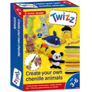 Set creativ cu snururi plusate, 7 modele - animale
