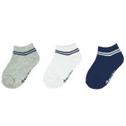 Set 3 perechi sosete scurte (10284), Gri/Alb/Bleumarin, 33-35