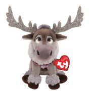 Jucarie din plus Renul Sven cu ham rosu, Frozen, 25 cm