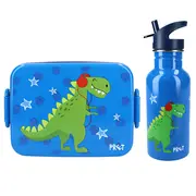 Set cutie alimente 16x13x5 cm si bidon inox 500 ml PrÃªt blue