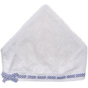 Bandana alba cu broderie englezeasca (10261), 17 x 22 cm