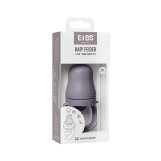 Bibs - dispozitiv de hranire baby feeder cu 2 tetine din silicon, fossil grey bbb4350303