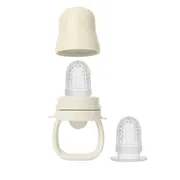 Bibs - dispozitiv de hranire baby feeder cu 2 tetine din silicon, ivory bbb4350216