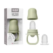 Bibs - dispozitiv de hranire baby feeder cu 2 tetine din silicon, sage bbb4350250