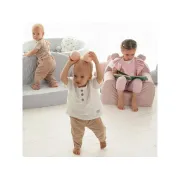 Canapea Confortabila Pentru Copii, Cu Buzunare, Gri Velvet By Babysteps Pjb480549