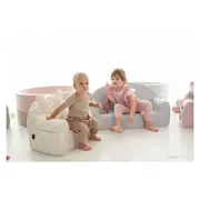 Canapea Confortabila Pentru Copii, Cu Buzunare, Gri Velvet By Babysteps Pjb480549