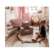 Canapea Confortabila Pentru Copii, Cu Buzunare, Gri Velvet By Babysteps Pjb480549