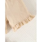 Costumas crem cu floricele brodate, de vara pentru fetite mdtu104-r1