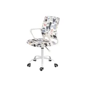 Scaun birou copii hm oris, stofa, baza metalica, inaltime reglabila, rotatie 360°, 80 kg, multicolor drm10547