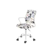 Scaun birou copii hm oris, stofa, baza metalica, inaltime reglabila, rotatie 360&deg;, 80 kg, multicolor drm10547