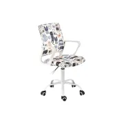 Scaun birou copii hm oris, stofa, baza metalica, inaltime reglabila, rotatie 360°, 80 kg, multicolor drm10547