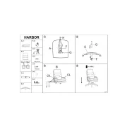 Scaun birou copii hm oris, stofa, baza metalica, inaltime reglabila, rotatie 360°, 80 kg, multicolor drm10547