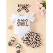 Set "daddy's girl" – body, pantaloni scurti si bentita cu imprimeu leopard mbtu107-r1