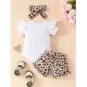 Set "daddy's girl" – body, pantaloni scurti si bentita cu imprimeu leopard mbtu107-r1