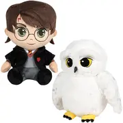 Set 2 jucarii de plus Harry Potter si Hedwig, 16 cm