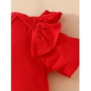 Set body rosu si sarafan cu ursulet si inimioare mbtu84-de