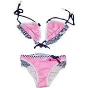 Costum de baie 2 piese Roz/Alb/Bleumarin (3751), 4 ani, 104 cm