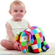Jucarie din plus Elefantul Elmer, 21 cm
