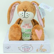 Jucarie din plus GHMILY - iepuras brodat, 13 cm