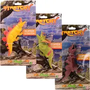 Set 3 dinozauri super elastici din silicon, 16 - 19 cm