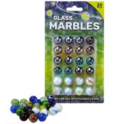 Set 48 de bile multicolore din sticla, 16 mm