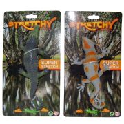 Set 2 crocodili super elastici din silicon, kaki/gri, 25 cm