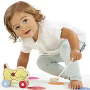 Jucarie de tras din lemn Spot the Dog