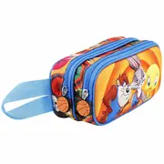 Penar 3D Looney Tunes Space Jam cu 2 compartimente, 22x9.5x8 cm