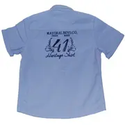 Camasa bleu cu maneci scurte si imprimeu (3109), 3 ani / 98 cm