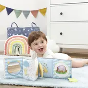 Jucarie - carte Winnie the Pooh cu doua fete pentru dezvoltare senzoriala